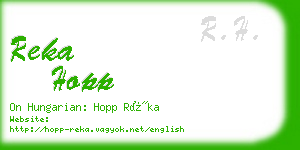 reka hopp business card